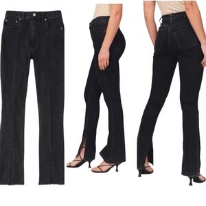 Abercrombie & Fitch The Skinny High Rise Pleated Vent Hem Jean Black size 27